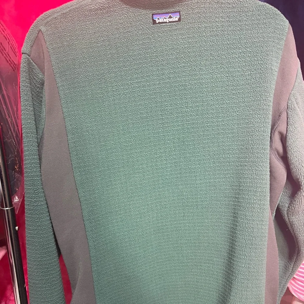 Patagonia Sage‎ Green Fleece Utility Jacket - Picture 8 of 10